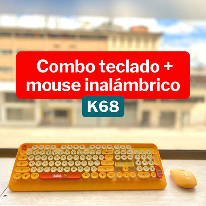 Combo Teclado Mouse Inalambrico 2.4GHZ K68