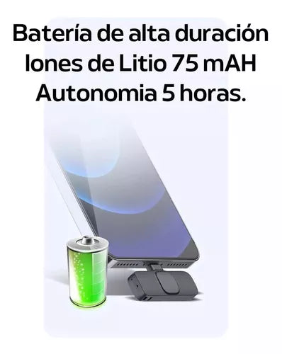 Micrófonos Inalámbricos Solapa 2 En 1 Para iPhone/tipo C